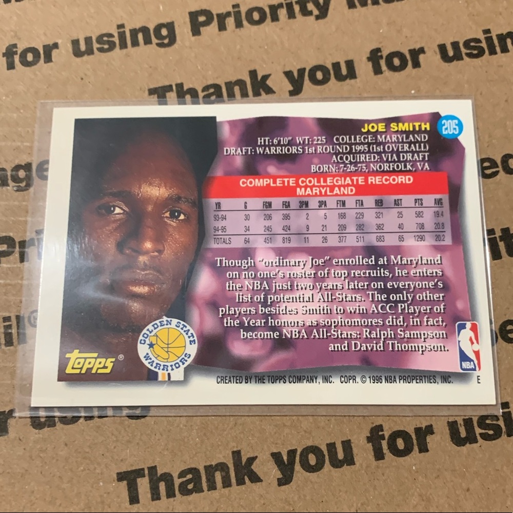 Joe Smith โ96 Topps Rookie Card - Picture 6 of 6
